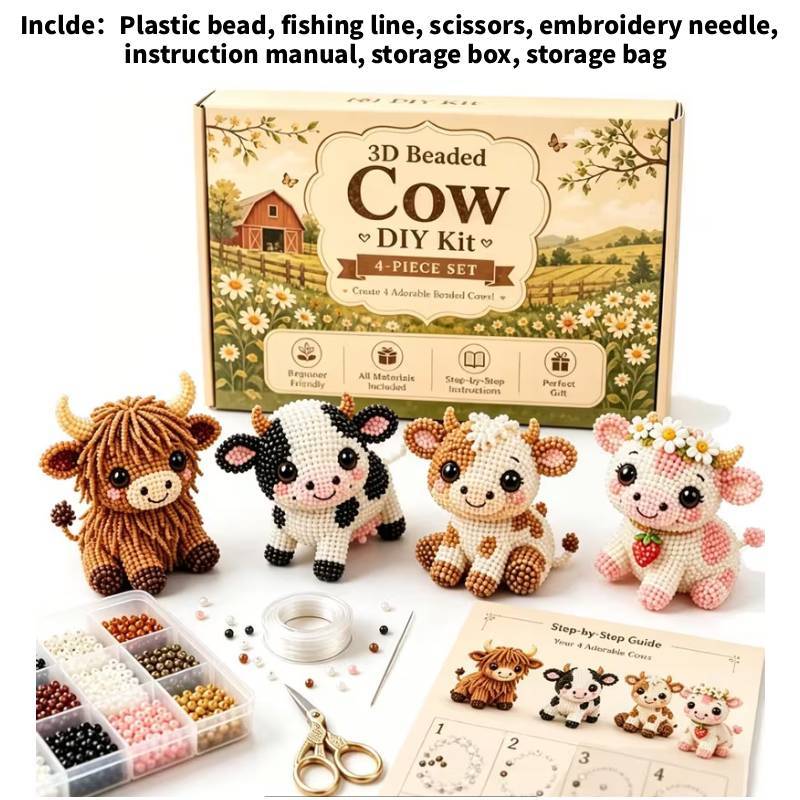 Diy 3d Bead Kit With Cartoon Gnome Figurines For Handmade Gift Creation