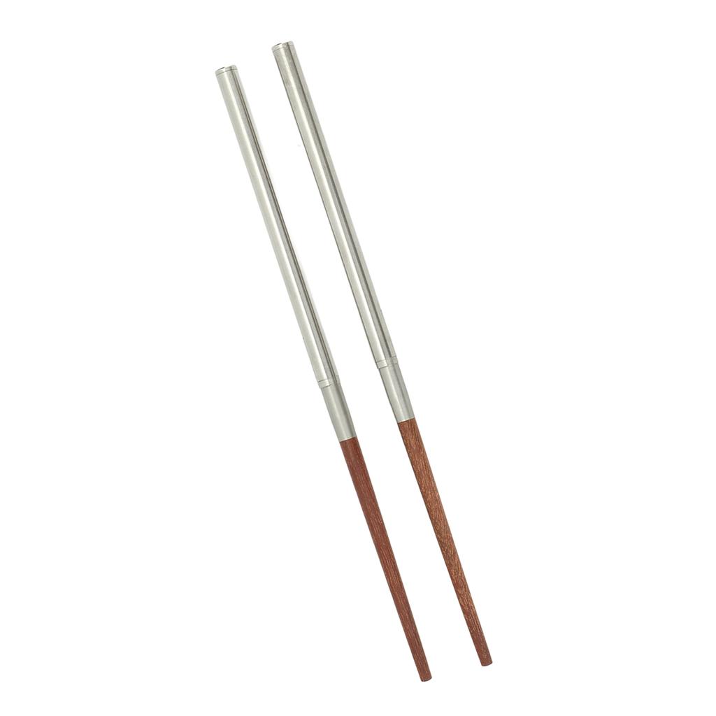 Foldable Wood Chopsticks Portable Detachable Wooden Flatware Chopsticks for Outdoor Camping