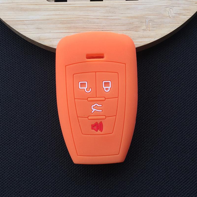 Silikon Auto Schlüsselhülle Case Schale für Baic BJ40 PLUS EX5 EU5 EC5 bj80 4-Tasten Smart Key Auto Zubehör