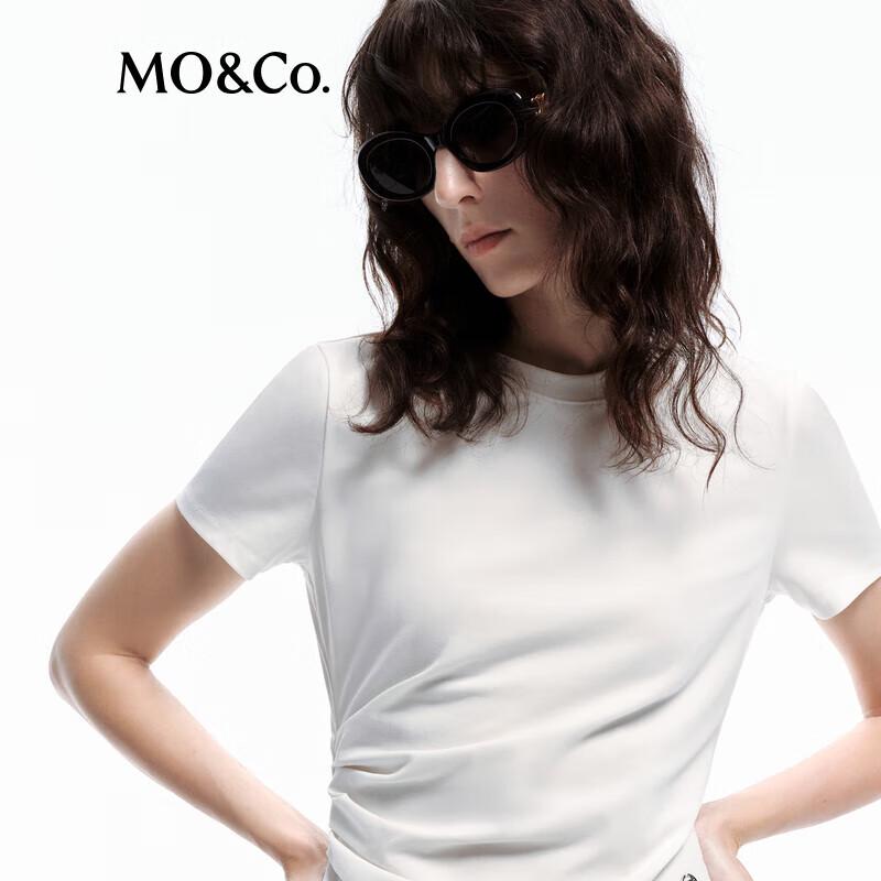 MO&Co. Metal Badge Short Sleeve T-Shirt