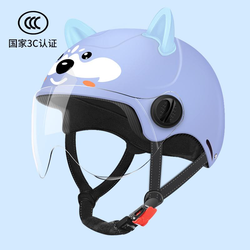 Kids helmet electric motorcycle helmet boys girls baby winter summer battery half helmet
