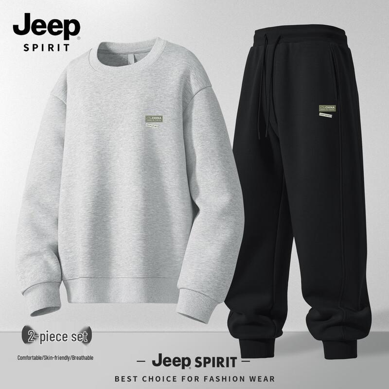 JEEP SPIRIT Men's 2025 Casual Sweatshirt & Pants Set