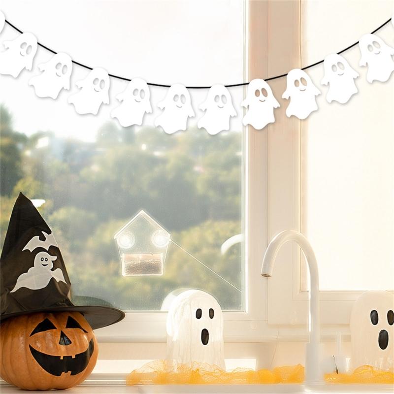 Halloween Hanging Decoration Paper Ghostly Arachnid Hanging Ornament for Home Parties and Retail Stores Window Display