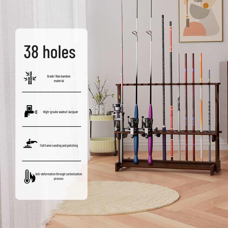 Premium Fishing Rod Display Rack – Home Storage & Organization Solution