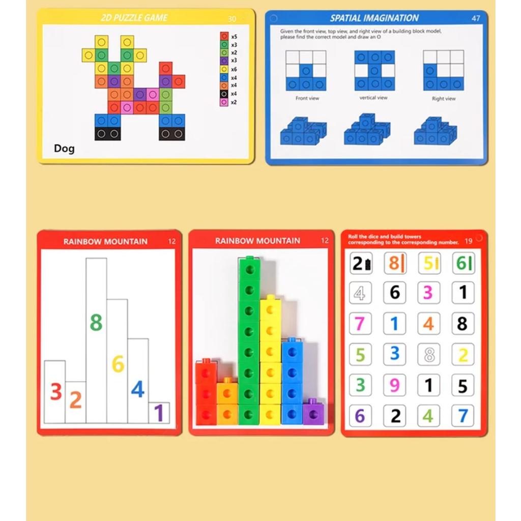 Magic Cube Puzzle Building Blocks Educational Toys for Children DIY Building Blocks Cube Toys Color Recognition Birthday Gifts