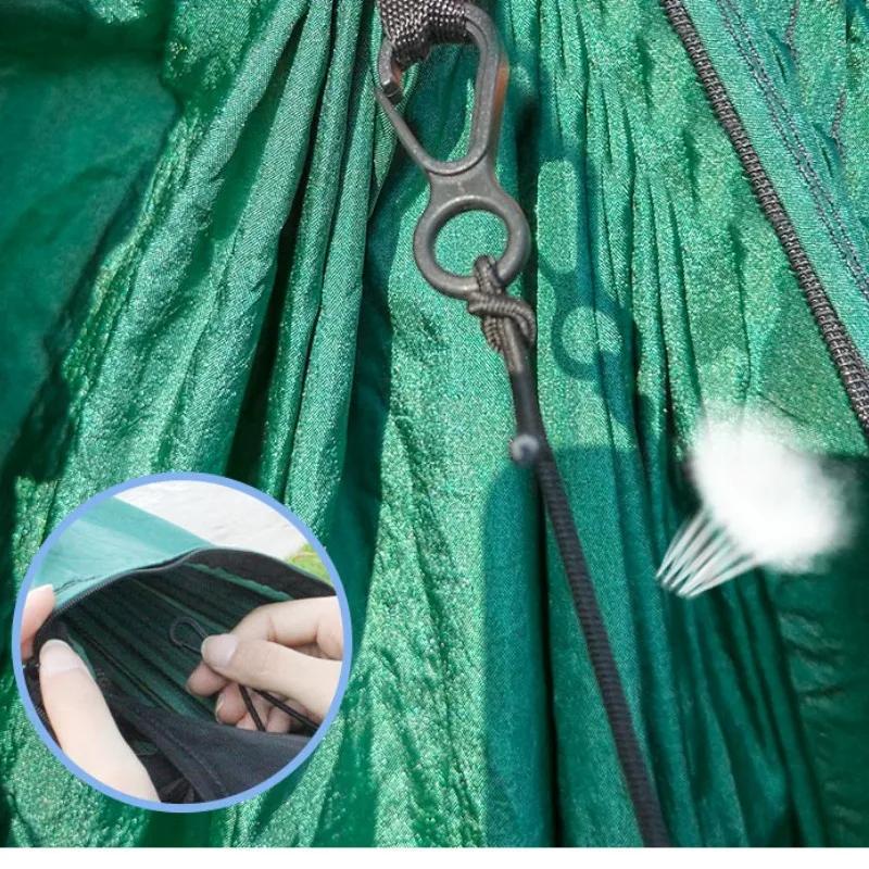 1-2 Person Camping Hammock Mosquito Net Portable Lightweight 2.8x1.4m/9.2x4.6ft with Carry Bag Outdoor Hammock Yard Swing
