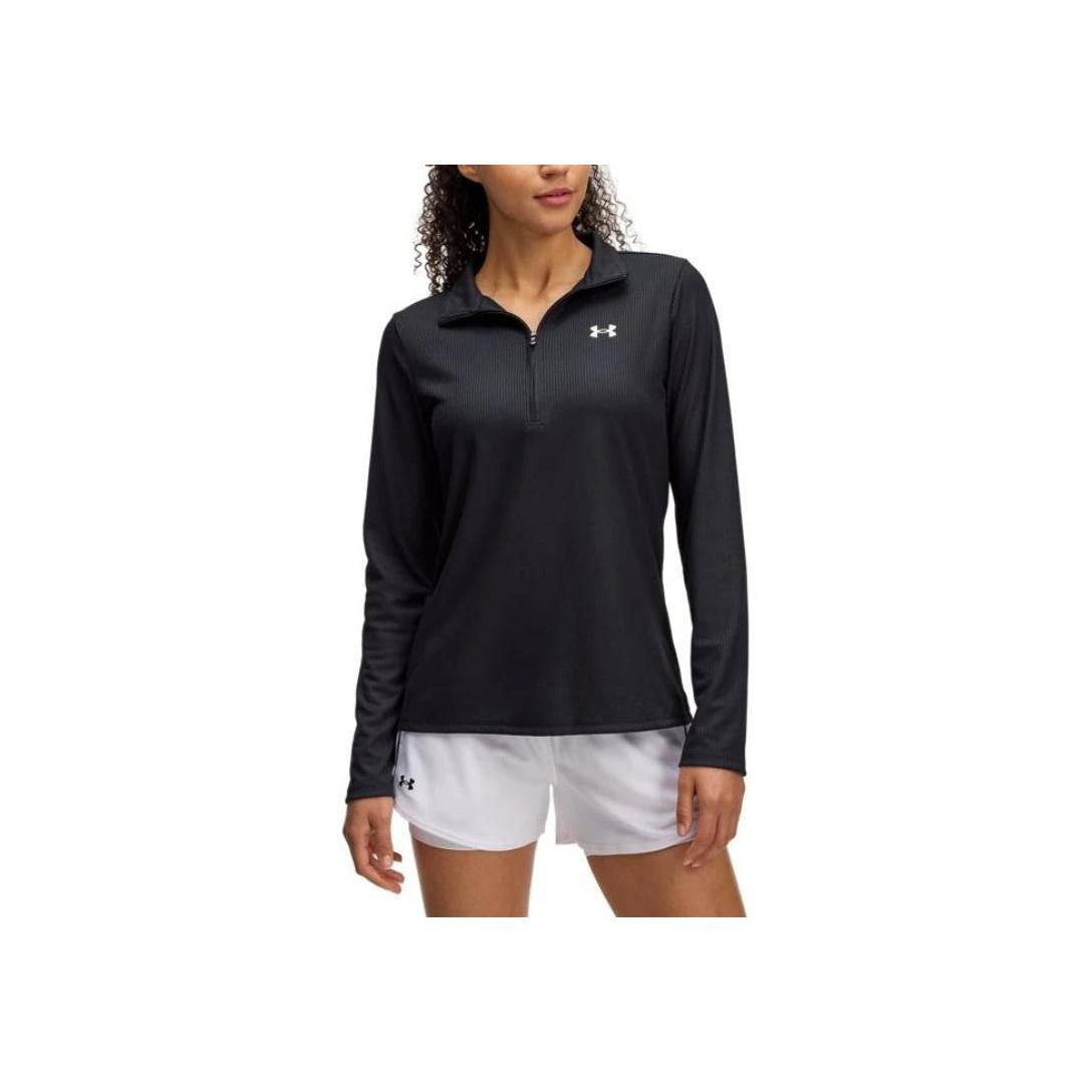 

Under Armour Женская футболка с длинным рукавом серии Tech Track, удобная, облегающего кроя, черная 1389857-001 XL