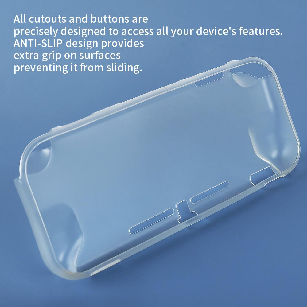 For Nintend Switch Lite Crystal Clear TPU Skin Cover Shell Case with Screen Protector Tempered Glass for Nintendo Switch Lite