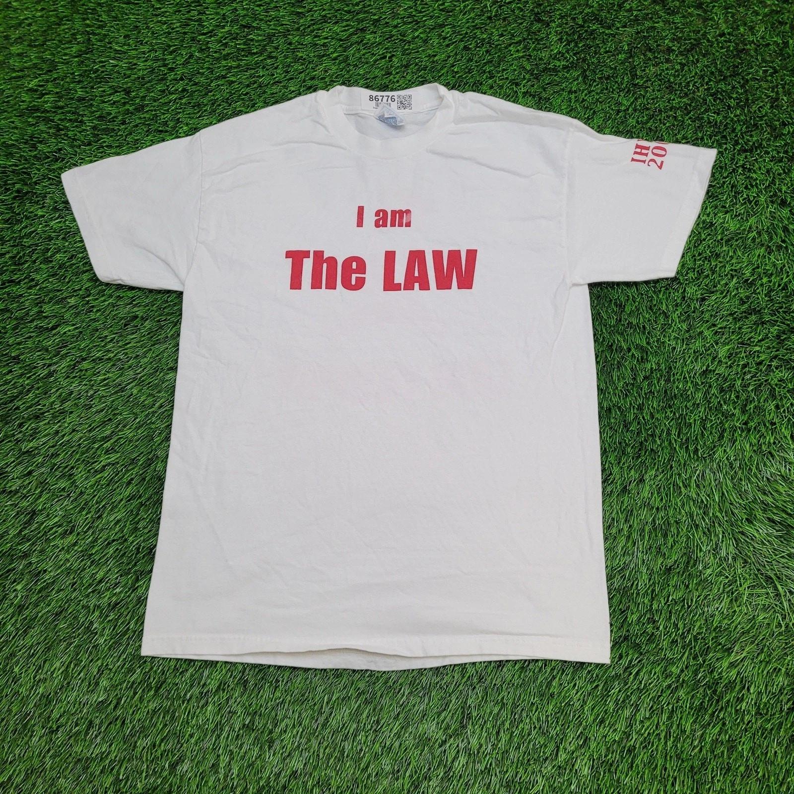

Vintage Police Law Trophy Shirt Medium 19x26 Parody Crop Y2K M