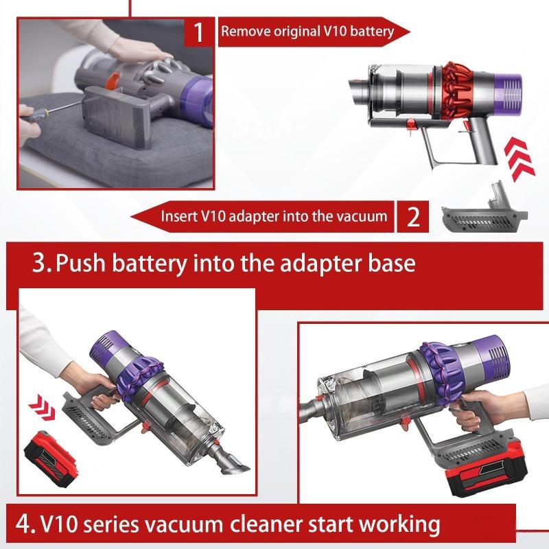 BOS18V10 Battery Adapter for Bosch 18V Li-ion Battery Convert To for Dyson V10 Battery,to Work for V10 Series Vacuum Cleaners