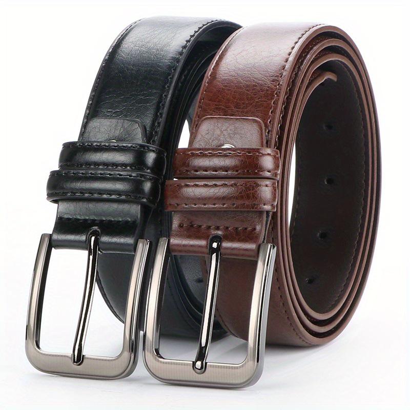 Men's Retro High-End Leather Pin Buckle Belt for Jeans