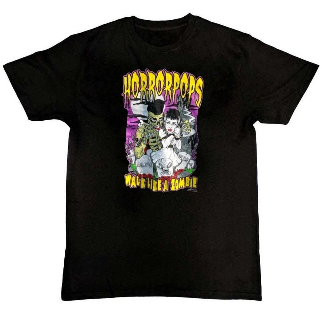 Vintage Horrorpops Tour 2000s Rock Music Band Mens T-Shirt XL