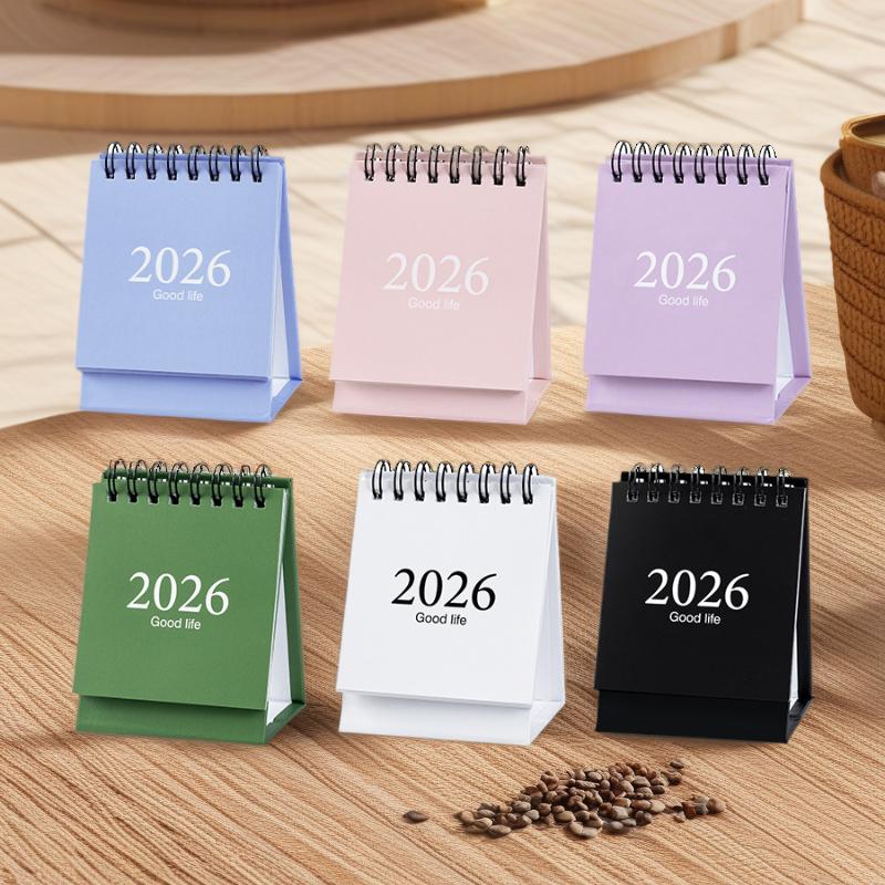 2026 Morandi Color Mini Desk Calendar, Desktop Planning Calendar Memo Message Small Ornament
