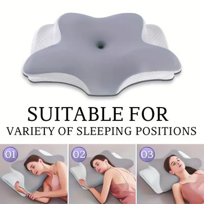 Schmetterling Memory Foam Nackenkissen mit zervikal-orthopädischem Design und Massagefunktion