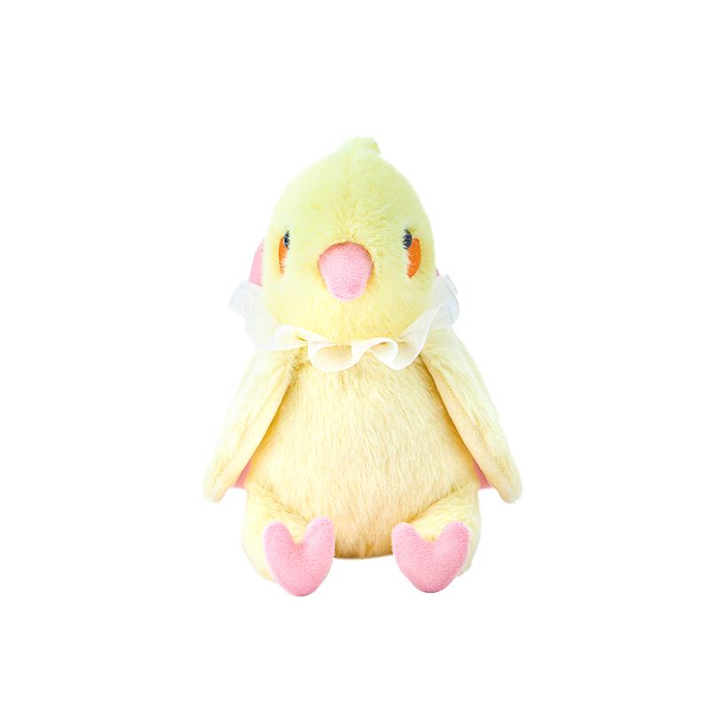 15cm Schattig Mini Vogel Pluche Speelgoed Zacht Pluizig Cartoon Geklede Papegaai Pop Delicaat Bureau Huisdieren Kamer Decor Grappig Cadeau 15cm