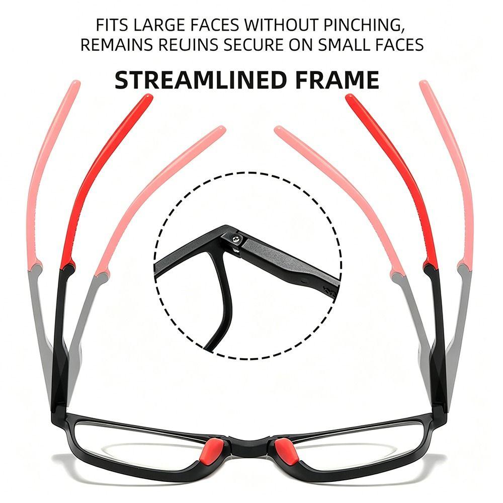 with Case Reader Glasses Portable Hyperopia Glasses Fashion Square Eyeglasses  Men Women