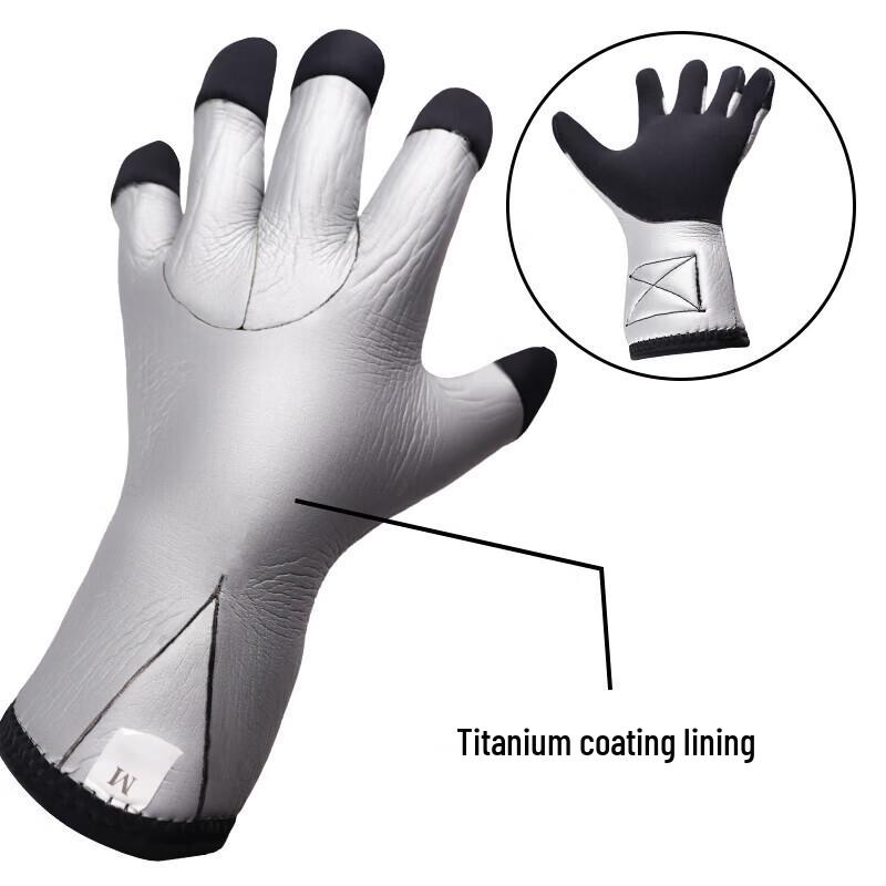 HOTDIVE 3mm Kevlar Titanium Neoprene Diving Gloves
