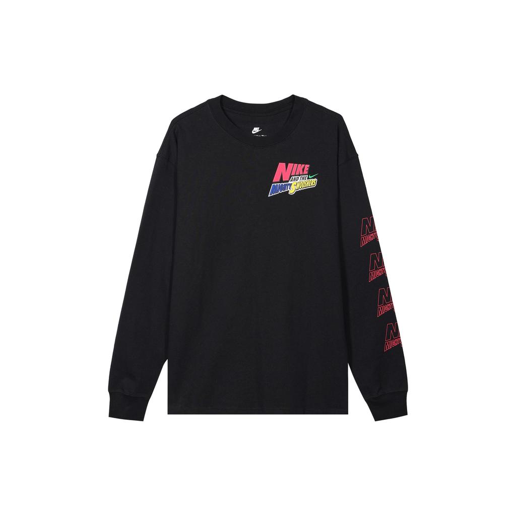 Nike Sportswear Men's Cartoon Logo Long Sleeve T-Shirt Black Standard Fit DM7916-010