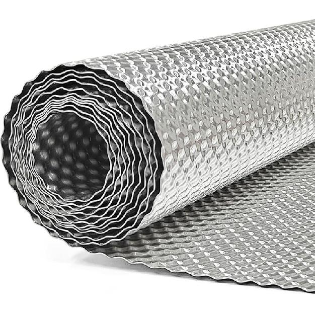 Exhaust Heat Shield Automotive 16"x13" 2 Pack, Embossed Aluminum Heat Shield Kit with Stainless Steel Zip Ties Cable Metal for Car Muffler Exhaust