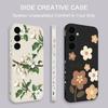 Cartoon Lucky Flower Case For Samsung S26 S25 Ultra S24 S23 S22 Plus S21 FE A15 A16 A17 A35 A36 A54 A55 A56 5G Soft Silicone Cover