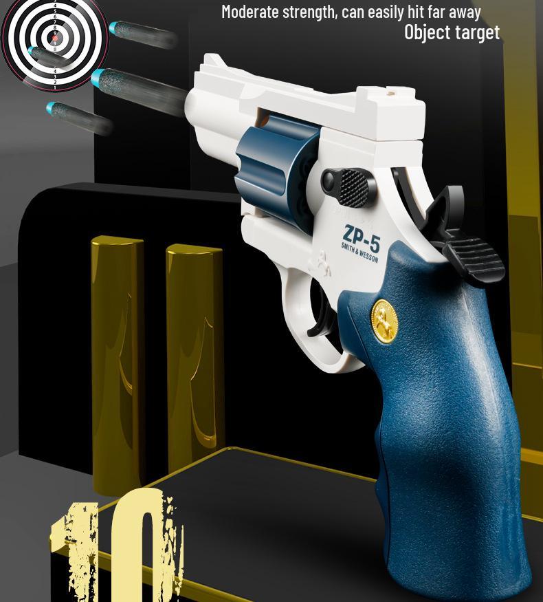 ZP5 Toy Pistol: Revolver-Style Soft Bullet Gun for Kids, EVA Foam Simulated Training Model