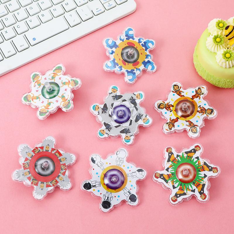 Cartoon Toy Kids Figure Pattern Gyroscope For Childrens Day Gift School Activity