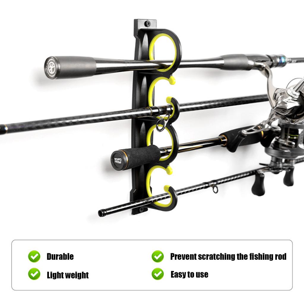 Wall-Mounted Fishing Rod Rack Durable Lightweight Space Saving Rack for Fishing Rod