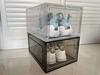20-Pack Transparent Magnetic Door Vertical Shoe Boxes for High-Top Sneakers – Breathable Acrylic Storage