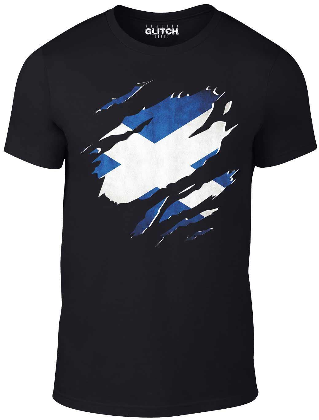 Torn Scotland Flag T-Shirt Mens Womens Tees Top - Funny T Shirt Mens Womens Tees Top country Scottish fashion cool sport 3XL