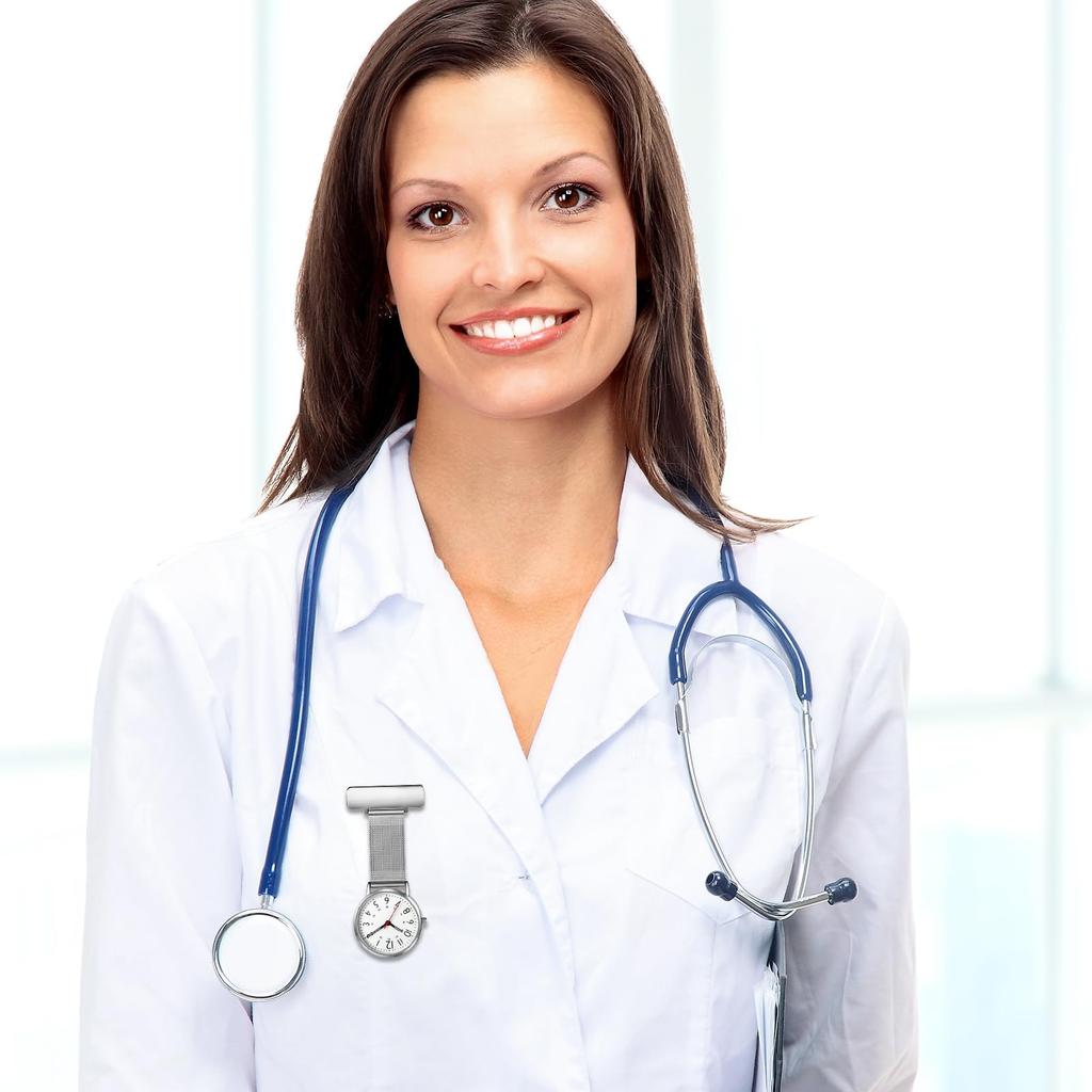 Nurse Watch Upside Down Waterproof Analog Safety Nurse Watch Pin Type Pocket Watch Pocket Watch Quartz Nurse Watch Nurse Goods Perfect Gift for Nurses