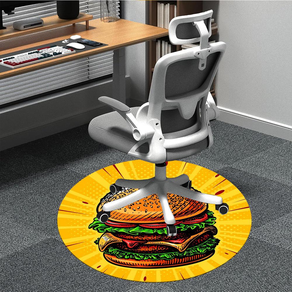 

1pc Burger, Fast Food Chair Carpet for Office, Soft Flannel Throw Mat, Perfect for Office,Holiday Party Decoration Choice yy251113207 80cm by 80cm