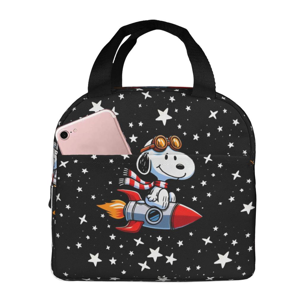 Custom S-Snoopies Portable Lunch Box Women Men Leakproof Manga Thermal Cooler Food Insulated Lunch Bag Office Work
