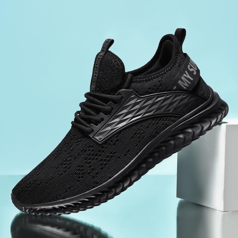 Herren Sportschuhe neu große Größe Casual-Stil Laufschuhe Mesh hohl fliegend gewebt dünne trendige Schuhe