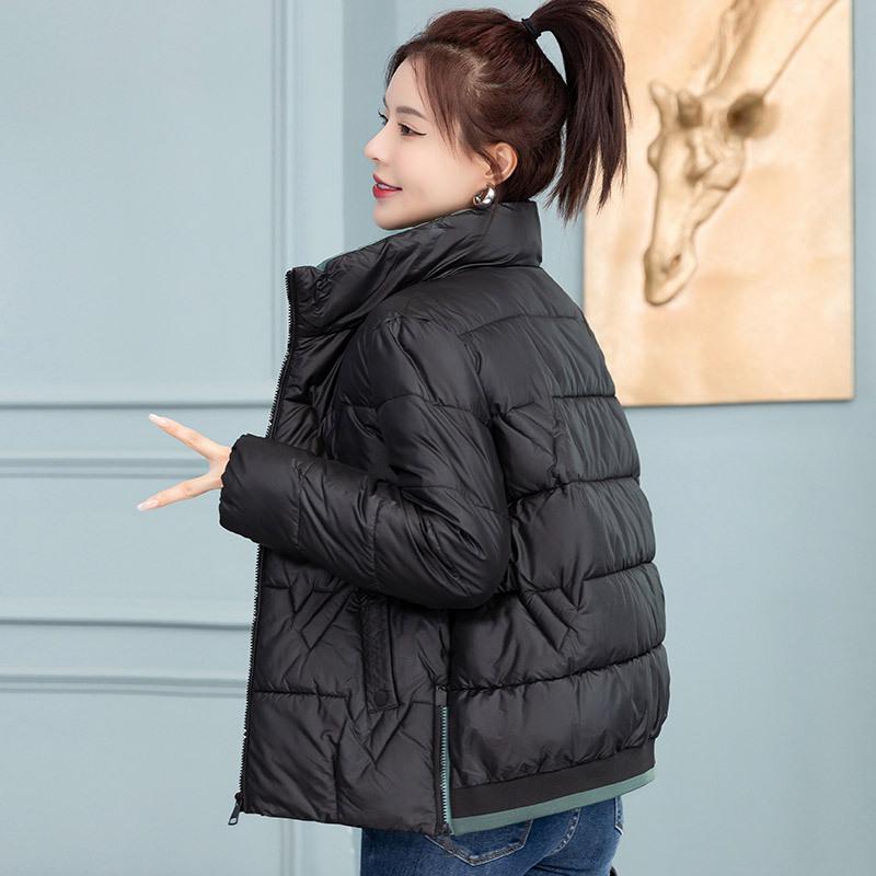 Women's New Korean Style Thickened Short Down Cotton Jacket Fashionable Small Cotton Jacket Versatile Collar Jacket