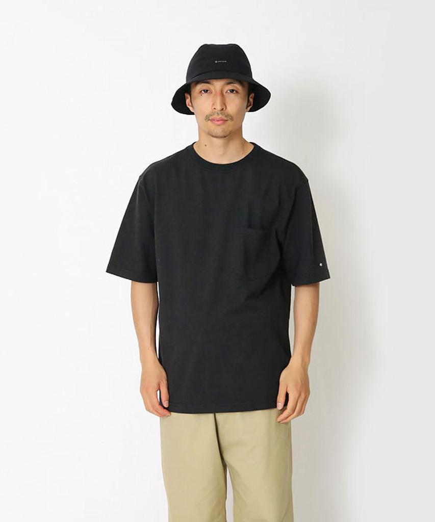 Snow Peak Recycled Cotton Size for and Outdoor T-Shirt, L, BLACK, TS-25SU402 (Suitable Festivals, Camping, Activities)