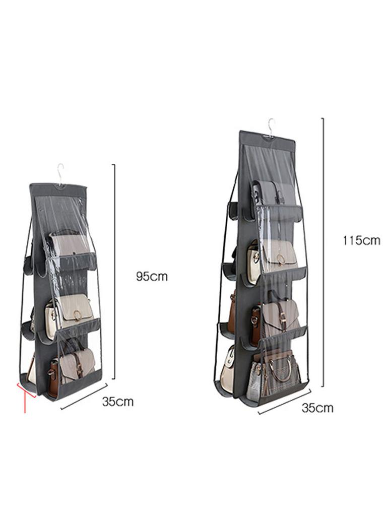 Versatile Hanging Purse Organizer Stylish Dust-Proof Storage Solution with Convenient Hook for Everyday Use