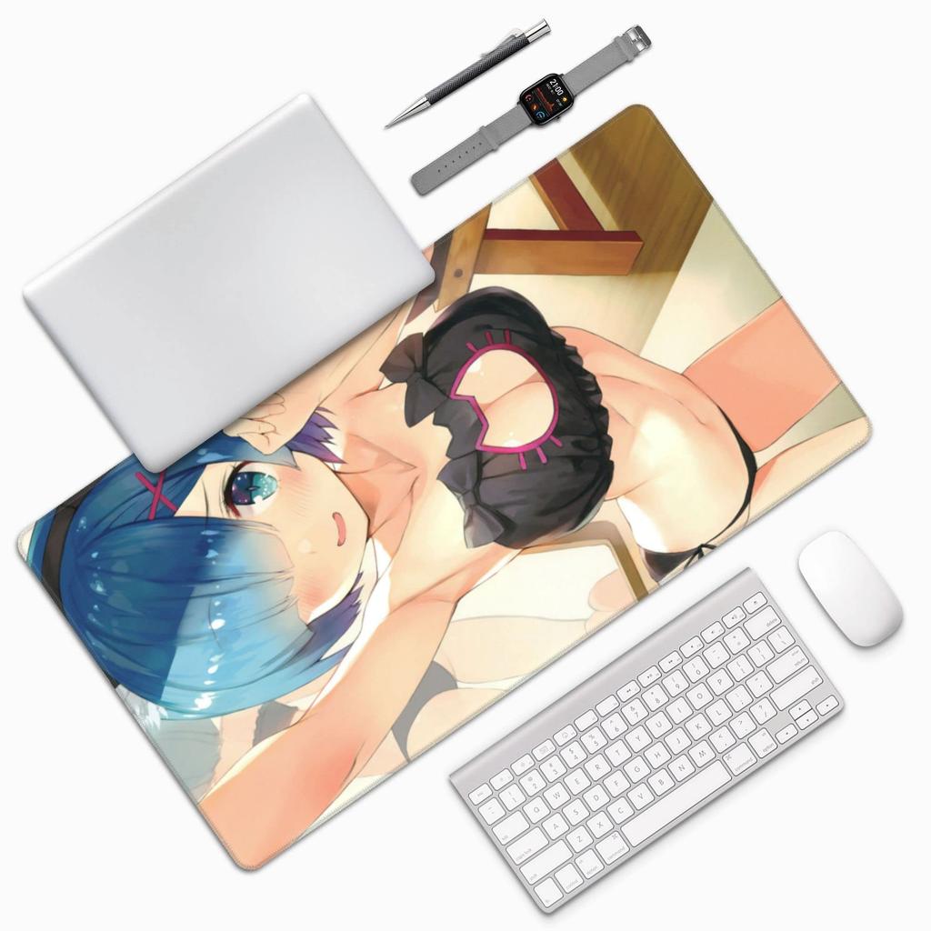 Keviners Mouse Pad Rem Ram Mouse Pad Gaming Anime Waterproof 40 X 75 X Starting Life In Another World & Anti-Slip Size 0.3cm (ReZero - 2)