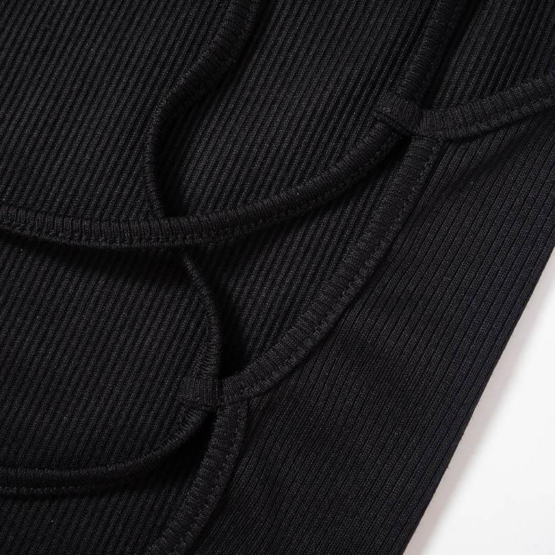 Y2K Damen Tops Rückenfreies Crop Top Ärmellos Sexy Niedlich Schwarze Weste Tank Top Sommer Kurze Weste Weiblich 2000er Kleidung