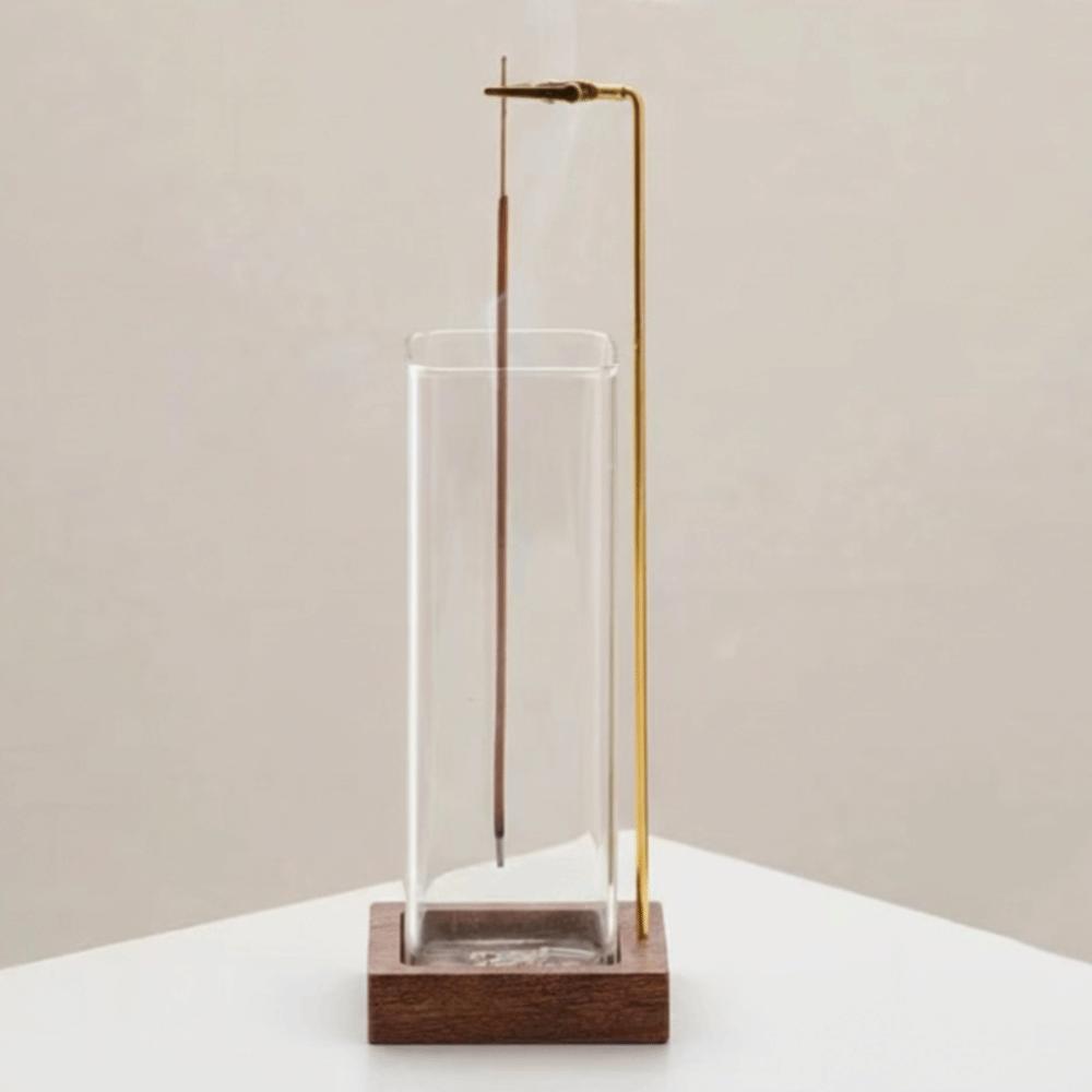 

Minimalist Glass Incense Holder Transparent Glass Ash Catcher Incense Burner Wellness Center Style 1