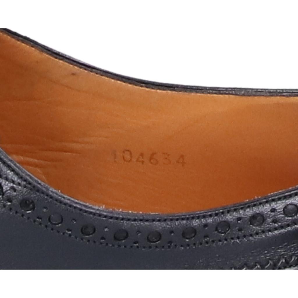 YANKO 104634 Full Glove Wingtip Leather Shoes 7 1/2 blackUsed