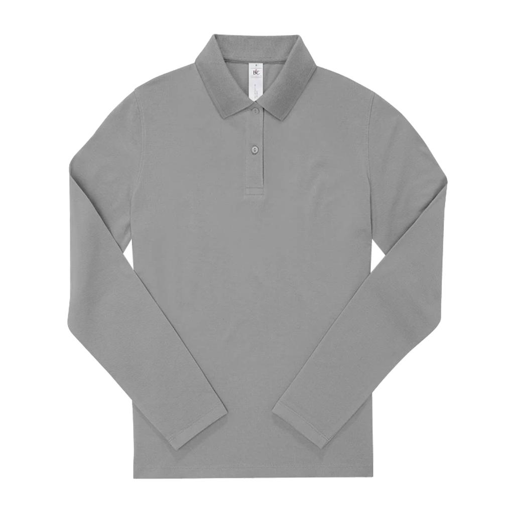 B&C Womens/Ladies My Polo 180 Heather Long-Sleeved Shirt