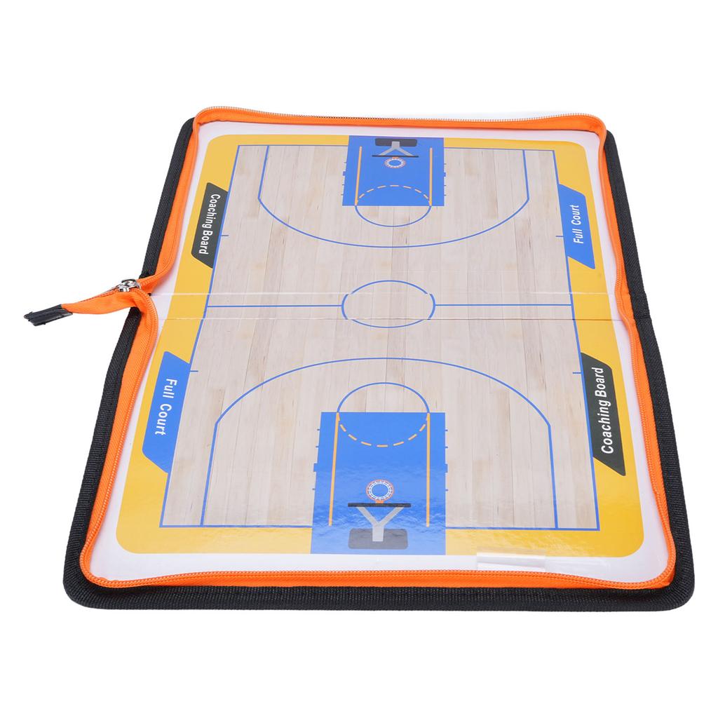 Basketball Coaching Board Foldable Zipper Closure Magnetic Basketball Clipboard for Match Training