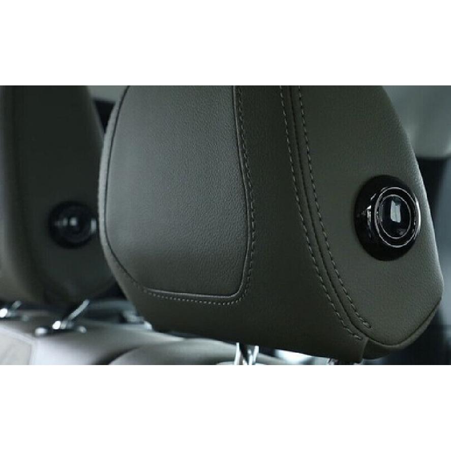 For Defender 110 - Gloss Black Seat Headrest Button Ring Cover Trim 6pcs