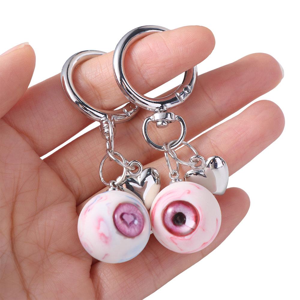 Eyeball Charms Halloween Eyes Keychain Resin Material Eye Keychain Gothic Eye Keychain  Cool Decor