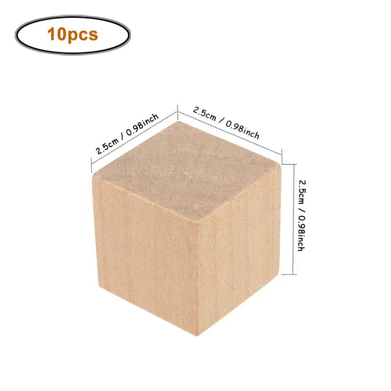 1-5cm Natural Blank Wooden Blocks, Unfinished Pine Wood Cube for DIY Craft Art, Painting, Home Decor, Puzzle Making, Baby Shower