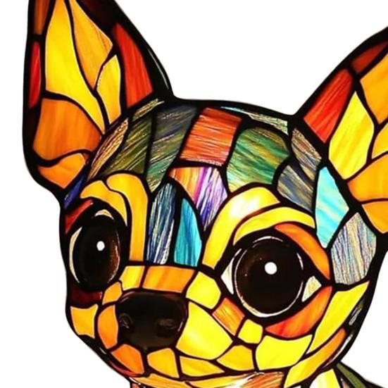 Cat Lamp Stained Resin Glass Night Light Soft Warm Glow 3D Animal-Themed LED Bedside Table Lamp Bedroom Decor