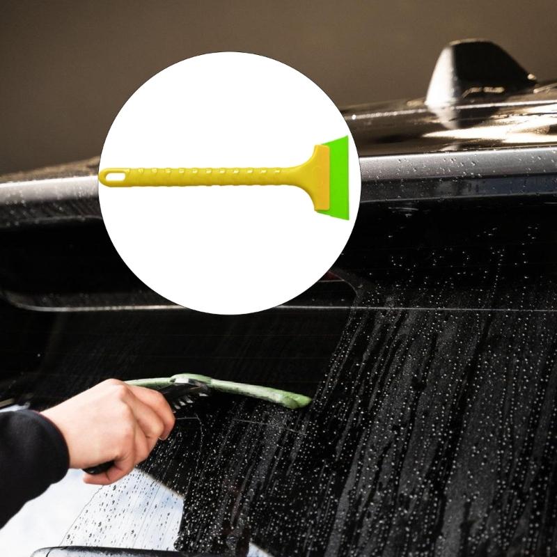 Multipurpose Rubber Squeegee With Extended ABS Handle Wiper Ice Scraper For Window Glass Tabletop Maintenance