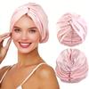 Schlafhut Doppellagig Verstellbare Passform Frizzfreier Haarschutz Bequeme Elastische Passform Nachtmütze Haarpflege