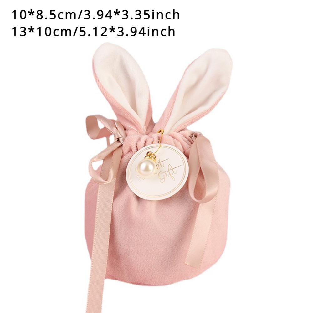 Wedding Candy Bags Rabbit Ears Velvet Bags Gift Boxes Candy Boxes Tote Cloth Bags