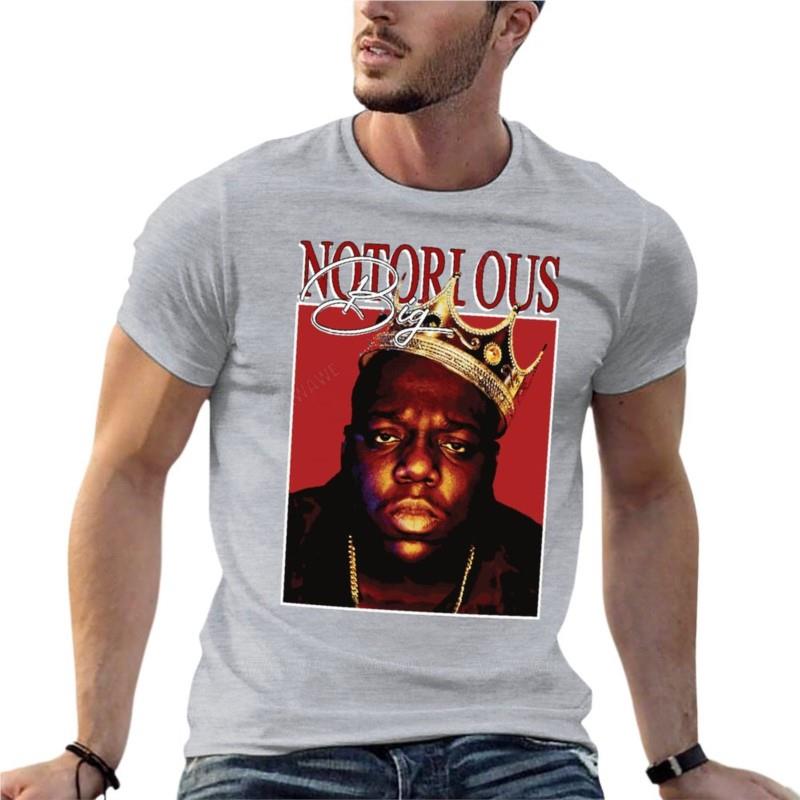Notorious Big Vintage Oversized Tshirt Printed Men Clothes Cotton Streetwear Plus Size Top Tee
